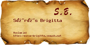 Sörös Brigitta névjegykártya